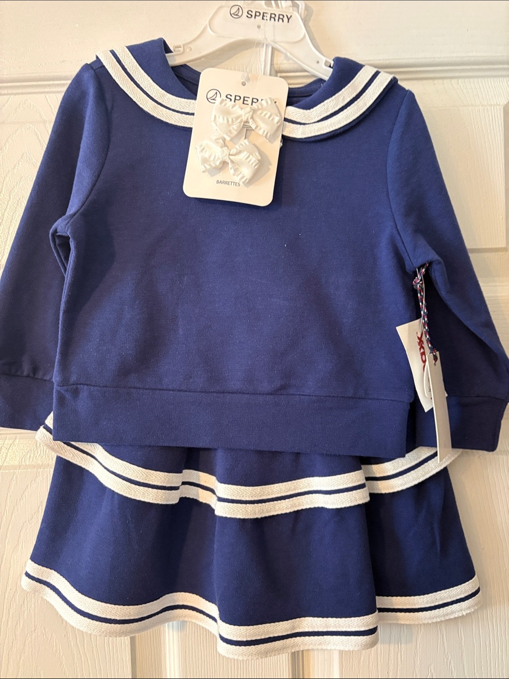 Sperry Navy and White Sailor Two-Piece Set
